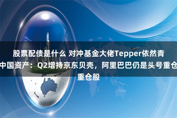 股票配债是什么 对冲基金大佬Tepper依然青睐中国资产：Q2增持京东贝壳，阿里巴巴仍是头号重仓股